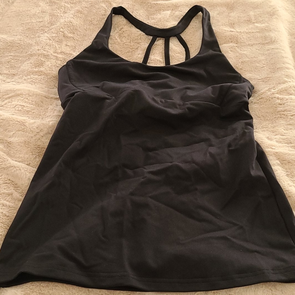 Strappy back workout top